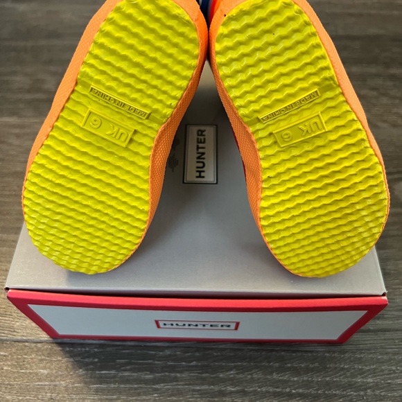 NIB Toddler Hunter Original First Classic Mulitcolor Rainbow Boots Size 7 - Picture 7 of 9